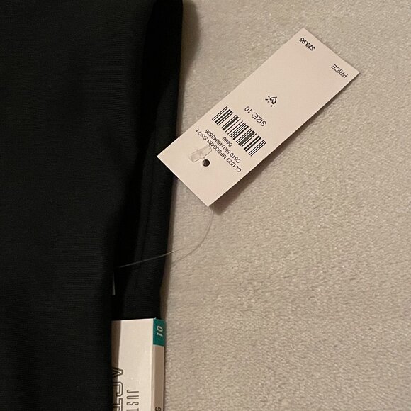 Justice, Size 10, Black Leggings with velvet trim, NEW! - Picture 6 of 10